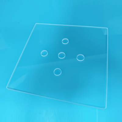 5 Holes 127x127x3mm Quartz Glass Plate For 5 Inch Semiconductor Wafer Equipment Calibration